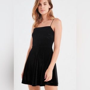 Urban Outfitters Black Velvet Party Dress